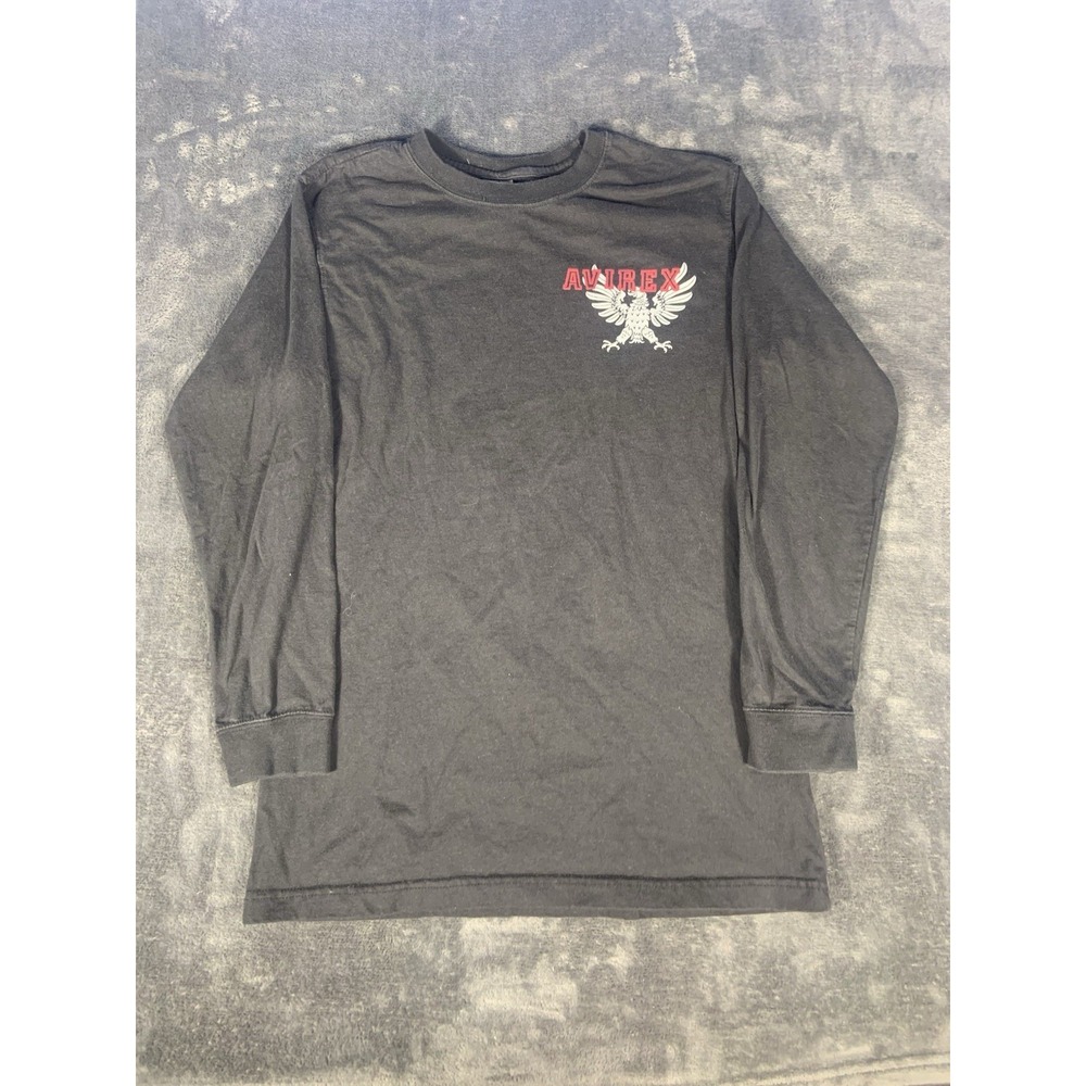Avirex Long Sleeve Eagle Graphic T-Shirt Black Youth Size XL 18-20